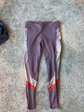 Fabletics lavender with orange stripe workout